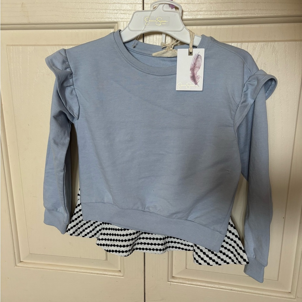 Jessica Simpson Light Blue Ruffle Sweatshirt Set